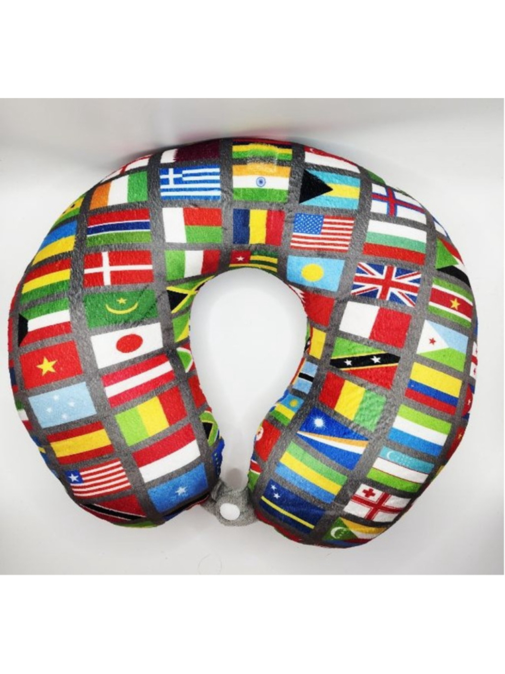 Unisex Travel Neck Pillow One Size Multi-Color Country Flags